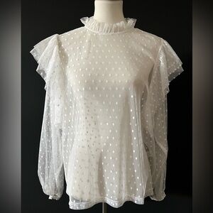 SHEIN Lace Sheer Blouse